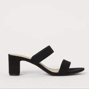 Black strapped heels NWT H&M